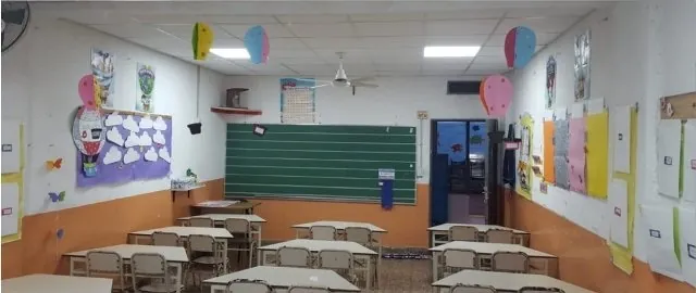 Aula de primaria antes de la primera hora